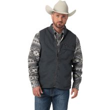 The Wrangler� Western Functional Vest for Men sports a 100% cotton shell and 100% sherpa-fleece lining that deliver outstanding comfort, freedom of movement, and easy layering. The full-zip front provides easy on and off. This Wrangler Western Functional Vest also features 2 slash hand pockets, 1 flap chest with button, and a straight hem. Machine wash. Imported. Manufacturer style #: 112335625. 100% cotton;  Sherpa-fleece lining;  Full-zip front;  2 hand pockets, 1 chest pocket;  Straight hem; Cheap Men's Denim Vest For Winter, Casual Hunting Vest With Pockets, Mens Western Vest, Western Vests, Men’s Western Vest Outfit, Mens Leather Western Vest, Men Vest, Western Vest, Military Vest With Pockets For Hunting