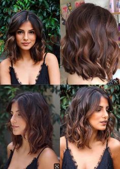 Fall Hair Color For Brunettes, Red Fall, Shoulder Length Hair Cuts, Winter Hair, Penteado Cabelo Curto, Fall Hair Colors, Medium Hair Cuts