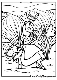 the princess and her frog coloring page for kids to print out, color in or color