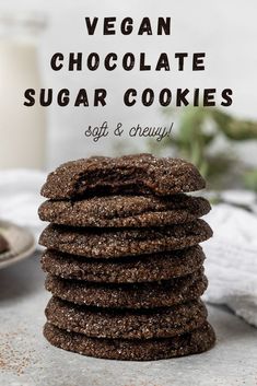 a stack of cookies sitting on top of a table