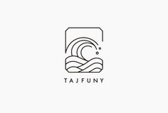 a black and white logo with the word tafuny in it's center