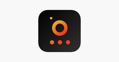 an orange and black app icon on a white background with space for the letter o