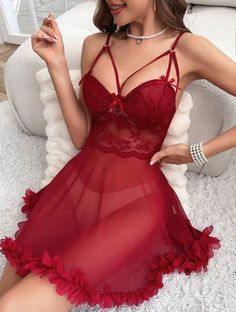 Sleepwear Women Nightgowns, Women Nightwear Dresses, Valentines Day Dresses, Cute Dress Outfits, Seductive Clothes, Pretty Lingerie, Fashion Attire