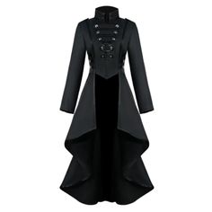 Vintage Gothic Women Irregular Hem Long Coat sold by KoKo Fashion. Shop more products from KoKo Fashion on Storenvy, the home of independent small businesses all over the world. Corset Halloween Costumes, Steampunk Coat, Plus Size Gothic, Steampunk Jacket, Gothic Jackets, Fancy Dress Up, Frock Coat, Gothic Steampunk, Medieval Dress