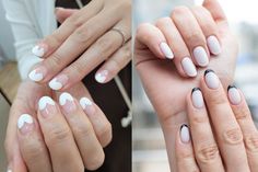 32 French Manicure Designs To Modernize The Classic Mani French Tip Nails Blue, Blue French Tip Nails, White French Tip Nails, Blue French Tip, Chrome French, Nails With White, Blue French Tips, Manicure Designs, St Patricks Day Nails