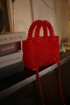 Aesthetic tote bag for woman. Vintage pearl beaded red retro bag that will decorate your Valentine's day.  🔥PROCESSING TIME 3-4 days MATERIAL: Crystal red beads 8mm. With every pearl bag you'll get GIFT 🎁 In addition to the gift, a hand-signed POSTCARD with a message from the purse is attached to the order✉ If this is a present, be sure to write me the name of the recipient✒ More pearl bags: https://www.etsy.com/shop/VitakaJewelry?ref=seller-platform-mcnav&section_id=29560344 Please be aware t Large Capacity Top Handle Box Bag As Gift, Clutch Bags For Valentine's Day Gift, Large Capacity Clutch Shoulder Bag As Gift, Large Capacity Evening Shoulder Bag As Gift, Large Capacity Shoulder Evening Bag As Gift, Large Capacity Shoulder Evening Bag, Valentine's Day Gift Clutch Bag, Trendy Handheld Evening Bag As Gift, Chic Evening Bag With Large Capacity For Gift