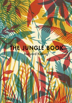 the jungle book with colorful leaves and plants on it's front cover is shown