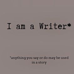 the words i am a writer are written in black ink