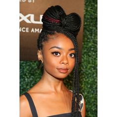 Braided Bow Cute Box Braids, Braid Inspiration, Skai Jackson, Rave Music, Linda Hallberg, Cool Braid Hairstyles