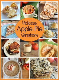 delicious apple pie variations are featured in this collage