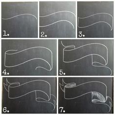 the instructions for how to make a chalkboard banner