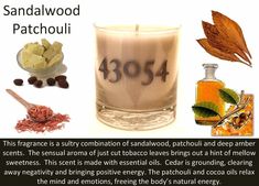 an image of sandalwood patchouli and its ingredients