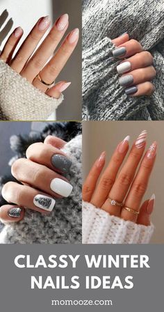 Classy Winter Nails, Emerald Green Nail Polish, Almond Acrylic Nails Designs, January Nail Designs, Gradient Nail Design, Chic Nail Designs, January Nails, Elegant Nail Designs