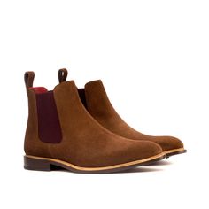 Chelsea Boot Classic Mens Dress Year after year, Chelsea boots remain one of the most sought-after styles for men. Chelseas can be used in formal attire and casual wear alike, providing a sleek, polished look. This slip-on boot has been a classic for years. Highlights Brown lux suede Red calf leather leather sole with rubber buttons injections Standard Finishing Made in Spain Production & shipping details Shipping directly from our factory in Spain Production time 4 weeks lead time Product IDs C Styling Chelsea Boots, Mens Dress Boots, Custom Made Shoes, Chelsea Boots Men, Slip On Boots, Leather Chelsea Boots, Chelsea Boot, Classic Leather, Handmade Shoes