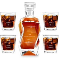 PRICES MAY VARY. 🎁UNIQUE WHISKEY SET Our set includes a 24.6 oz decanter with a hermetic closure and 10.5 oz glasses. It is ideal to store and sip a glass of whiskey, scotch, bourbon, rum or cognac. An elegant decanter with glasses to serve your favorite alcohol in style. Perfect for everyday use and special occasions. Our set is made from best quality glass with an elegant, remarkable and modern look. Weighted design for stability. 🎈 FOR MEN Specially designed for whisky/scotch lovers. The un Liquor Dispenser, Whiskey Set, Whiskey Decanter Set, Whiskey Decanter, Decanter Set, Scotch, Bourbon, Cognac, Liquor