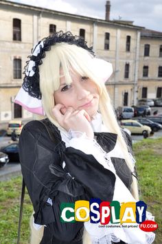 Chii Cosplay from Chobits in LUCCA COMICS AND GAMES 2012 Italy Chii Cosplay, Chobits Cosplay, Lucca Comics, Lucca, Cosplay Costume, Cosplay Costumes, Custom Sizing, Harajuku, Black Dress