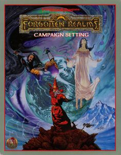 the cover to forgotten reality's campaign setting, featuring two witches and one demon