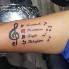 Small Music Tattoos Men, Matching Music Note Tattoos, Tattoos For Women Half Sleeve, Tattoos For Lovers, Tattoos For Black Skin