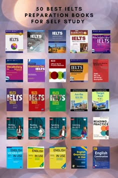 the cover of 50 best ielts preparation books for self study