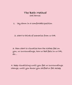 a pink background with the words, the beth method