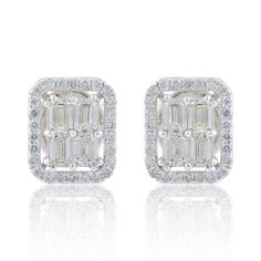 "A perfect blend of classy and elegant design Earrings featuring 18k White Gold with Diamond. This is must to provide you an eye-catching attention. ✧✧Welcome To Our Shop Spectrum Jewels India✧✧ \"\"Diamond Wedding Stud Earrings Jewelry, Brilliant Cut Natural Diamond 18k White Gold Earrings For Wedding Engagement Gift For Her\"\" ★PRODUCT SPECIFICATION★ * ITEM CODE - SEE-11961A * EARRING LENGTH - 10 Millimetres Approx * EARRING WIDTH - 8 Millimetres Approx * METAL - 18k White Gold * 18k White Go Formal White Cluster Earrings With Single Cut Diamonds, Diamond White Baguette Cut Diamond Earrings, White Gold Baguette Diamond Earrings For Formal Occasions, Diamond White Baguette Cut Diamond Earrings For Formal Occasions, Luxury Diamond Earrings With Baguette Cut Halo Design, Diamond White Baguette Cut Diamond Earrings For Formal, Formal Diamond White Diamond Earrings With Baguette Cut, Platinum Diamond Earrings With Baguette Diamonds For Formal Events, Platinum Diamond Earrings With Baguette Diamonds For Anniversary