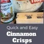 the ingredients for cinnamon crispes are shown here