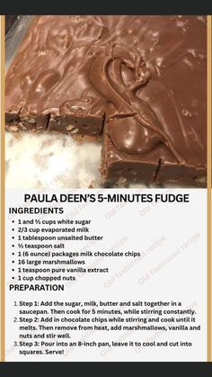 instructions for how to make chocolate fudge cake in 5 minutes or less with step - by - step instructions