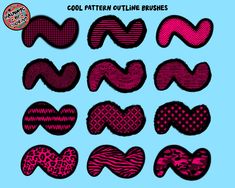 Procreate Creative Outline Lettering Brush Set