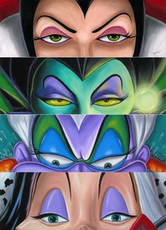 an image of some cartoon characters with different expressions on their faces and eyes, all in different colors