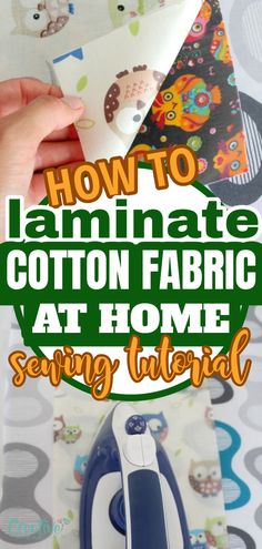 How to laminate fabric at home How To Laminate Fabric, What To Sew With Cotton Fabric, Laminating Projects, Laminating Crafts, Upholstery Fabric Projects, Home Sewing Projects, Simple Sewing Projects, Sew Tips