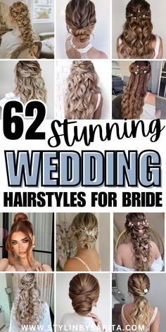 wedding hairstyles for brides Wedding Hair Jewelry With Veil, Female Wedding Hairstyles, Rustic Country Wedding Hairstyles The Bride, Half Up Hair With Veil Brides, Hair Updos With Veil, September Wedding Hairstyles, Beach Bride Wedding Hair, Half Up Half Down Hair For Bride, Wedding Day Hair And Makeup