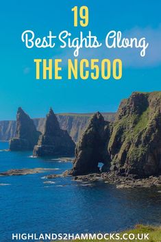 the coastline with text overlaying it that reads 19 best sights along the nc900