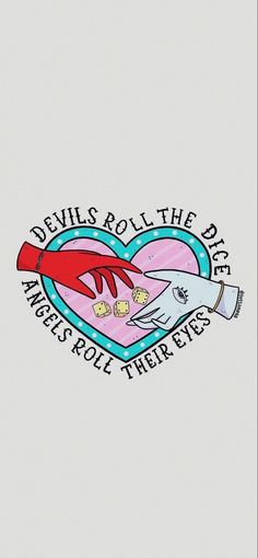 devil's & the blue hands roll their eyes sticker on a white background