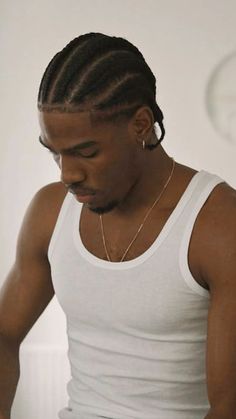 Men hairstyle, cornrows, man haircut Cornrows Men, Braids With Fade, Afro Hairstyles Men, Natural Hair Men