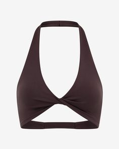 Serenity Blake Crop | Espresso – CSB Workout Halter Top With Built-in Bra, Bra-friendly Halter Top For Gym, Gym-ready Bra Friendly Halter Top, Gym-friendly Bra Halter Top, Athleisure Halter Top With Built-in Bra, Workout Halter Neck Crop Top Bra Friendly, Seamless Halter Neck Top For Sports, Seamless Halter Neck Top, Seamless Halter Neck Top For Workout