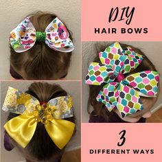 Big Hair Bows Diy Easy, Hairbow Making, Easy Bows, Turkey Hair Bow, Bow Tying, Funky Bow