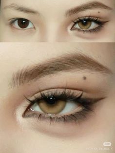 Eye Shadow Under Eye, Siren Eyes Makeup Round Eyes, Slender Eyes Makeup, Downturned Eyeshadow, Eye Looks For Almond Eyes, Asian Siren Eyes Makeup, Neala Brown Eyes, Mocha Eye Makeup, Undereye Liner Makeup