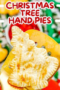 christmas tree hand pies with text overlay