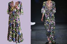 Gorgeous Vivienne Tam dress from the 2017 Sprint Summer catwalk ready-to-wear collection. Floral print in a tiered silhouette with embroidered neckline detail and half sleeves. Washable fabric. The label states a size medium, but please see the exact measurements below. Measurements (approx) Chest:  36'' Underbust: 32'' Waist: 24'' (elasticated, got stretch) Hips: 35'' Length: 54'' Sleeves (from underarm): 8.75'' Cuffs (around): 13'' Returns: We accept returns within 7 days of non-sale items. The buyer is responsible for return postage costs, and items must be returned with their original quality control tag intact and in the condition in which they were originally sold. Unfortunately, we cannot accept returns on sale items. However, if you have a problem with your order, please get in tou Spring Bohemian Maxi Dress With Digital Print, Patterned Maxi Dress For Summer Daywear, Spring Boho Print Multicolor Maxi Dress, Spring Boho Maxi Dress In Multicolor, Spring Multicolor Boho Print Maxi Dress, Multicolor Digital Print Maxi Dress For Spring, Spring Beach Dress With Digital Print, Spring Beach Dresses With Digital Print, Spring Festival Multicolor Print Maxi Dress