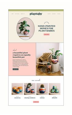 the website design for plant baby