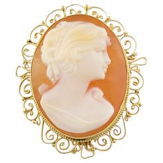 Vintage 18K Yellow Gold Cameo Brooch Beautiful cameo brooch brooch with 18K yellow gold! This can be worn as a cameo or brooch Size: 32mm X 27.5mm X 11mm Weight: 5.2 g/ 3.3 dwt Hallmark: 750 Very good condition, professionally polished. Will come packaged in a gift box or pouch (when possible) and will be shipped U.S. Priority Mail Insured. MM122022KCS17 Vintage Fine Jewelry, Cameo Jewelry, Cameo Brooch, Jewelry Pins, Vintage Brooches, Estate Jewelry, Antique Jewelry, Hallmark, Favorite Jewelry