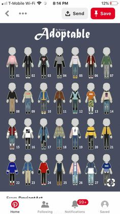 an iphone screen showing the different types of clothes for people to wear on their cell phones