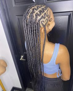 Braided Hairstyles For Teens, Cool Braid Hairstyles, Girls Hairstyles Braids, Hair Ponytail Styles, Dope Hairstyles