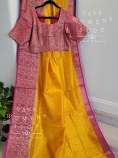 Saree Color - Mustard Blouse Stitched - Yes Blouse Opening - Back Sleeves Length - Elbow Blouse Size 40 with inner margins extends to 46 For Blouse Size 38 alteration can be done on request. Padded - No Fall/Pico - Yes Done Transitional Season Yellow Blouse, Yellow Sets For Traditional Ceremonies, Fitted Yellow Blouse Piece For Traditional Ceremonies, Mustard Blouse, Silk Saree Blouse, Saree Blouse, Silk Saree, Silk Sarees, Mustard