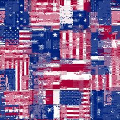 an american flag pattern with red, white and blue colors