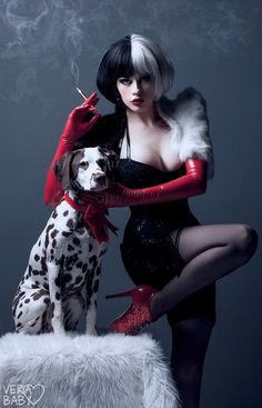 qdzqdzqdz Cruella Costume, Cosplay Disney, Disney Cosplay, Fantasias Halloween, Amazing Cosplay, 인물 사진, Best Cosplay, Cosplay Outfits