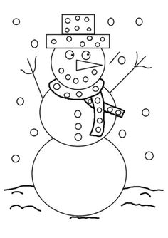 a snowman with a hat and scarf on