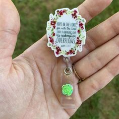 Bible Verse Retractable Badge Reel Medical/Nursing ID Holder | Etsy Personalized Green Badge Holders As Gift, Retractable Badge Holder, Bible Quote, Name Badges, Retractable Badge Reel, Light Peach, Tech Gifts, Id Holder, Badge Holders Lanyard