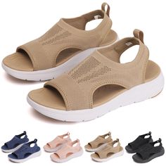 PRICES MAY VARY. 💘👞【 Orthopedic Comfortable Arch Support 】 Sport sandals adopt bionic design to offer high arches all day comfortable support anywhere. Orthotic arch supportive footbed improve your gait and relax feet for long distance walk, relief back, joints and heel lessen foot issues like plantar fasciitis. 💘👞【 Comfortable Womens Sandals for Walking all Day 】 For all day walking. Thick cushion memory foam and shock-absorbing serve you walking on cloud comfort. Recovery sandals can reduc Walking Tennis Shoes, Recovery Sandals, Supportive Sandals, Orthopedic Sandals, Sandals Comfortable, Woven Sandals, Hiking Sandals, Walking Sandals, Posture Correction