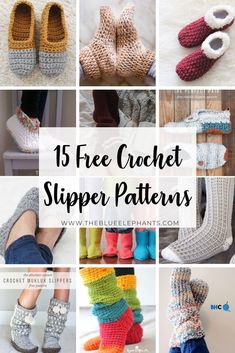 15 free crochet slipper patterns